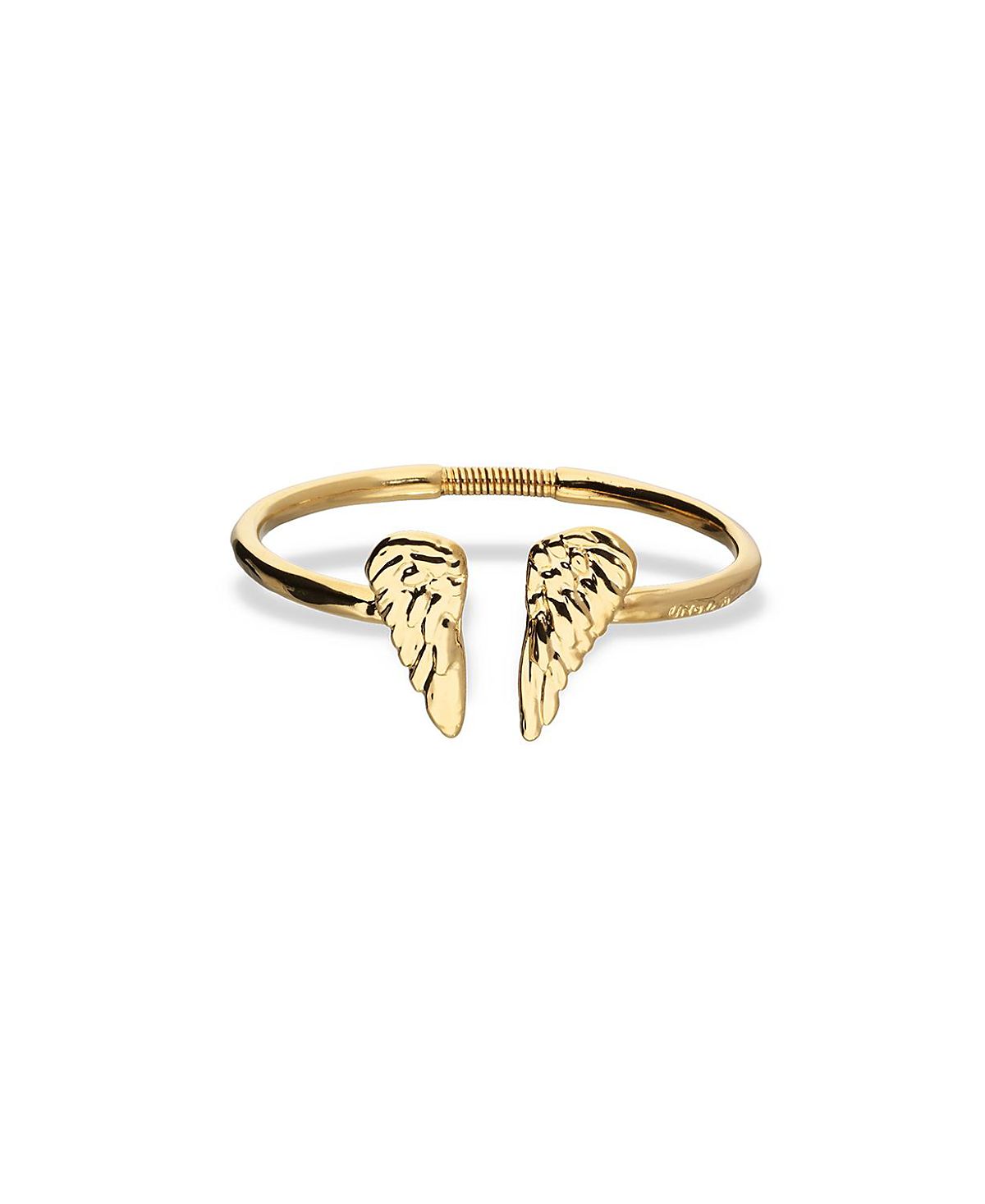 UNOde50 18K Gold-Plated Rigid Bracelet with Wing Detail At The Ends