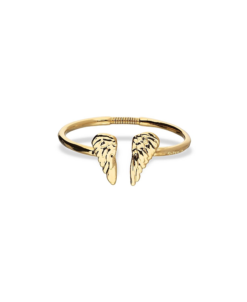 UNOde50 18K Gold-Plated Rigid Bracelet with Wing Detail At The Ends