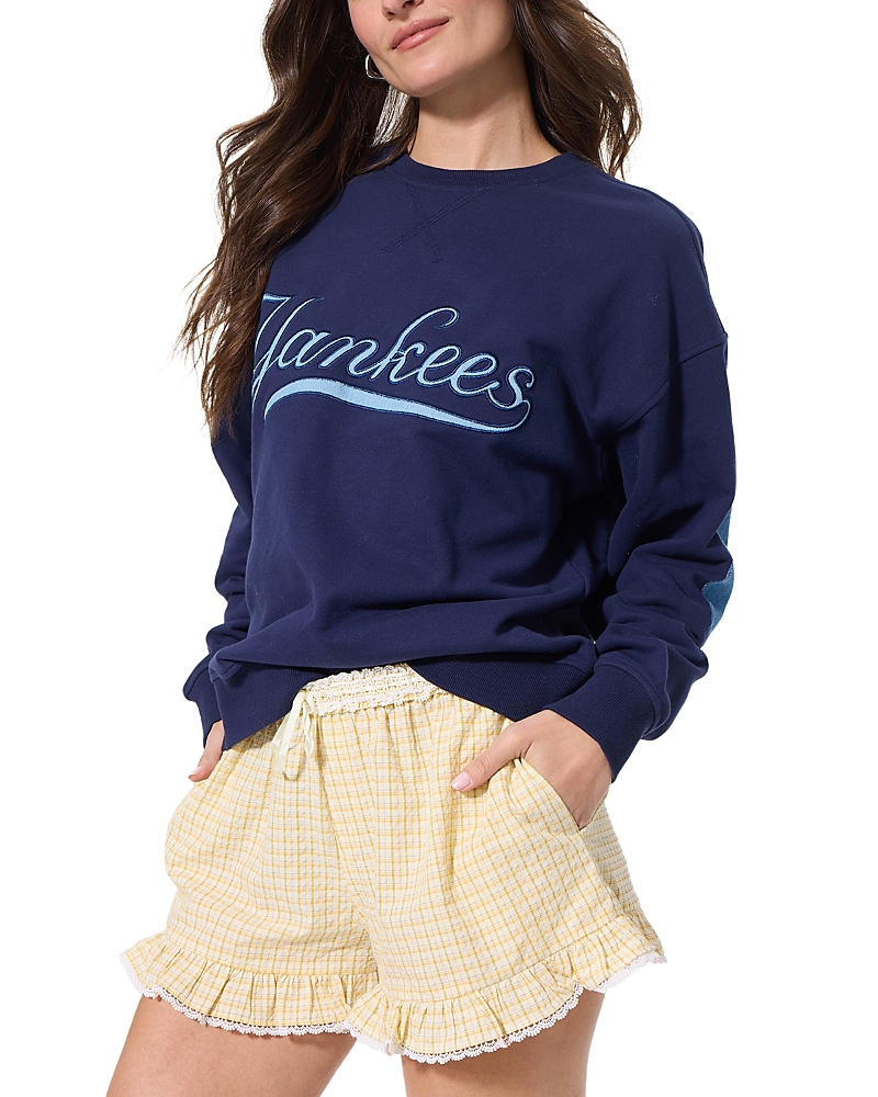 Terez Denim Patch Crewneck Sweatshirt