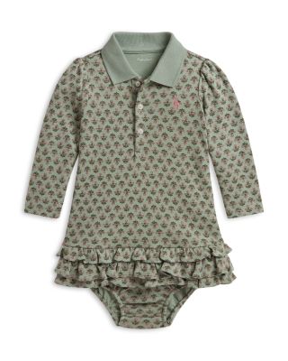 Girls' Floral Soft Cotton Polo Dress & Bloomer Set - Baby