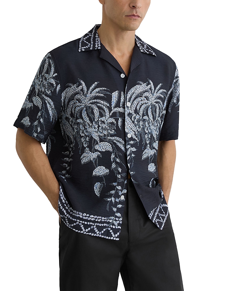 Reiss Camino Palm Print Shirt