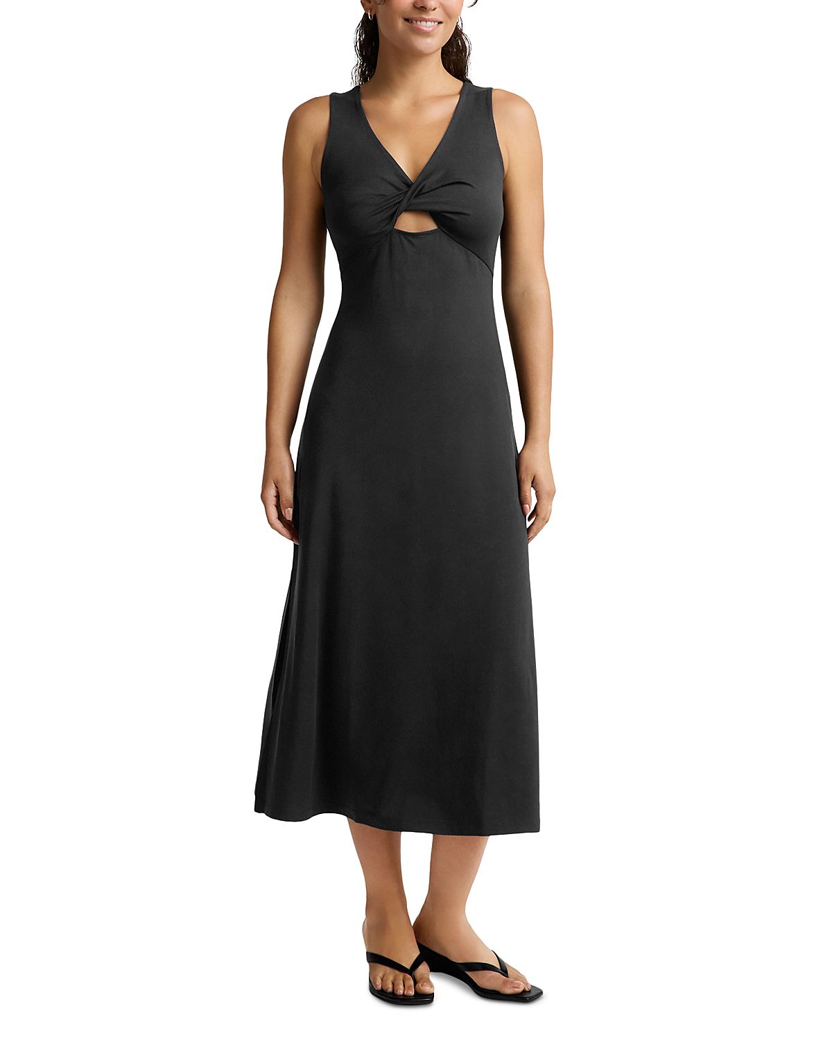 Beyond Yoga Twist Cutout Midi Dress