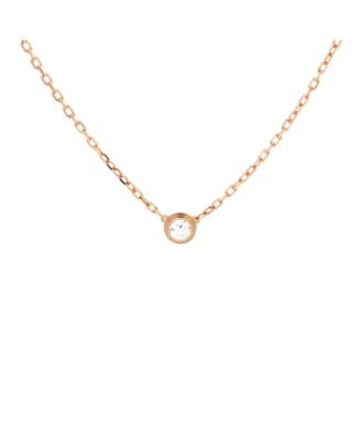  Small Cartier D'Amour Pendant Necklace 18K Rose Gold with Diamond, 16"