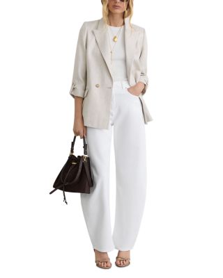 Sabel High Rise Barrel Leg Jeans in White