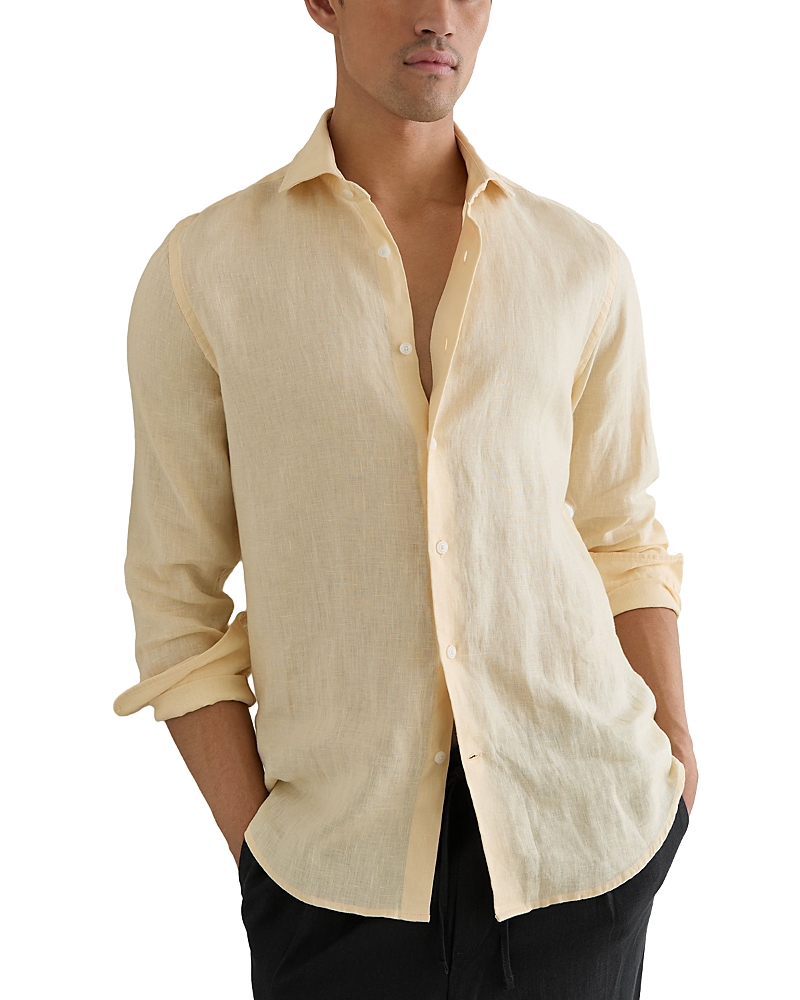 Reiss Ruban Long Sleeve Linen Shirt