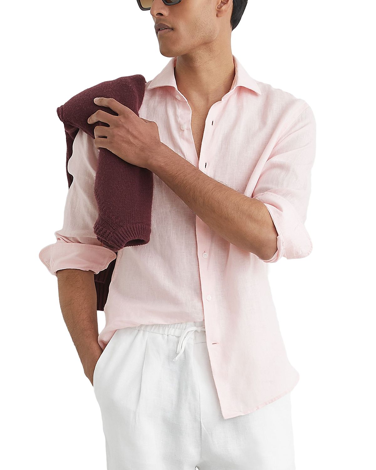 Reiss Ruban Long Sleeve Linen Shirt