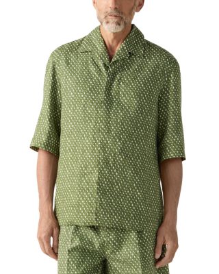 Oasi Net Print Linen Shirt