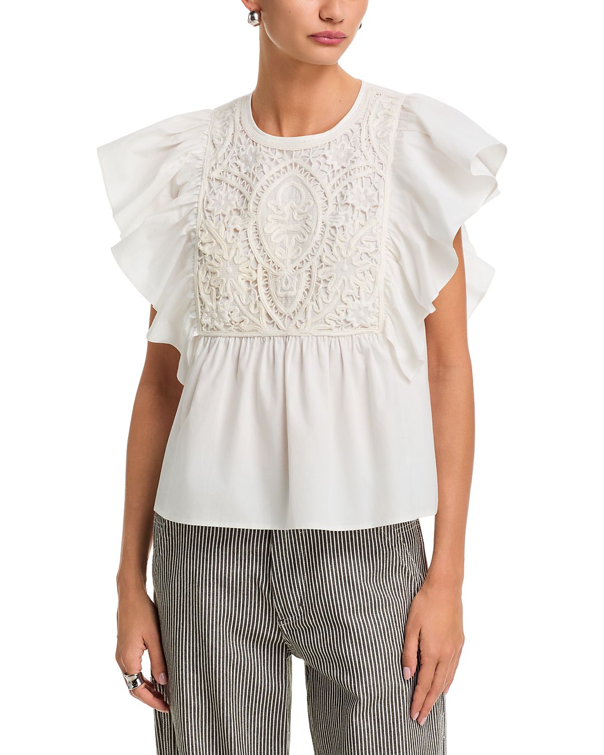Essentiel Antwerp Lace Embroidered Top