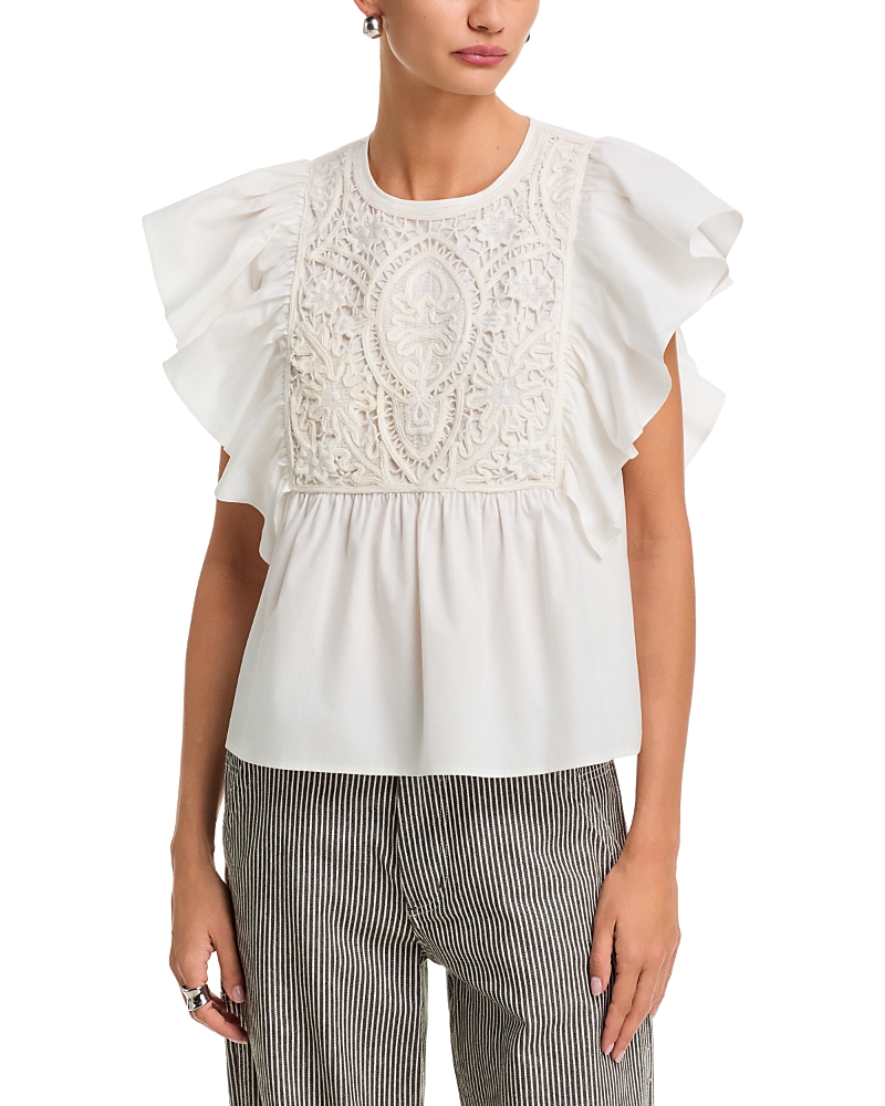Essentiel Antwerp Lace Embroidered Top