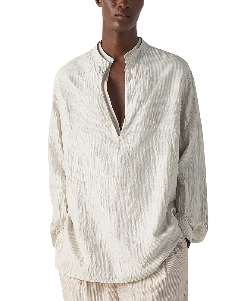 Zegna Striped Silk Shirt