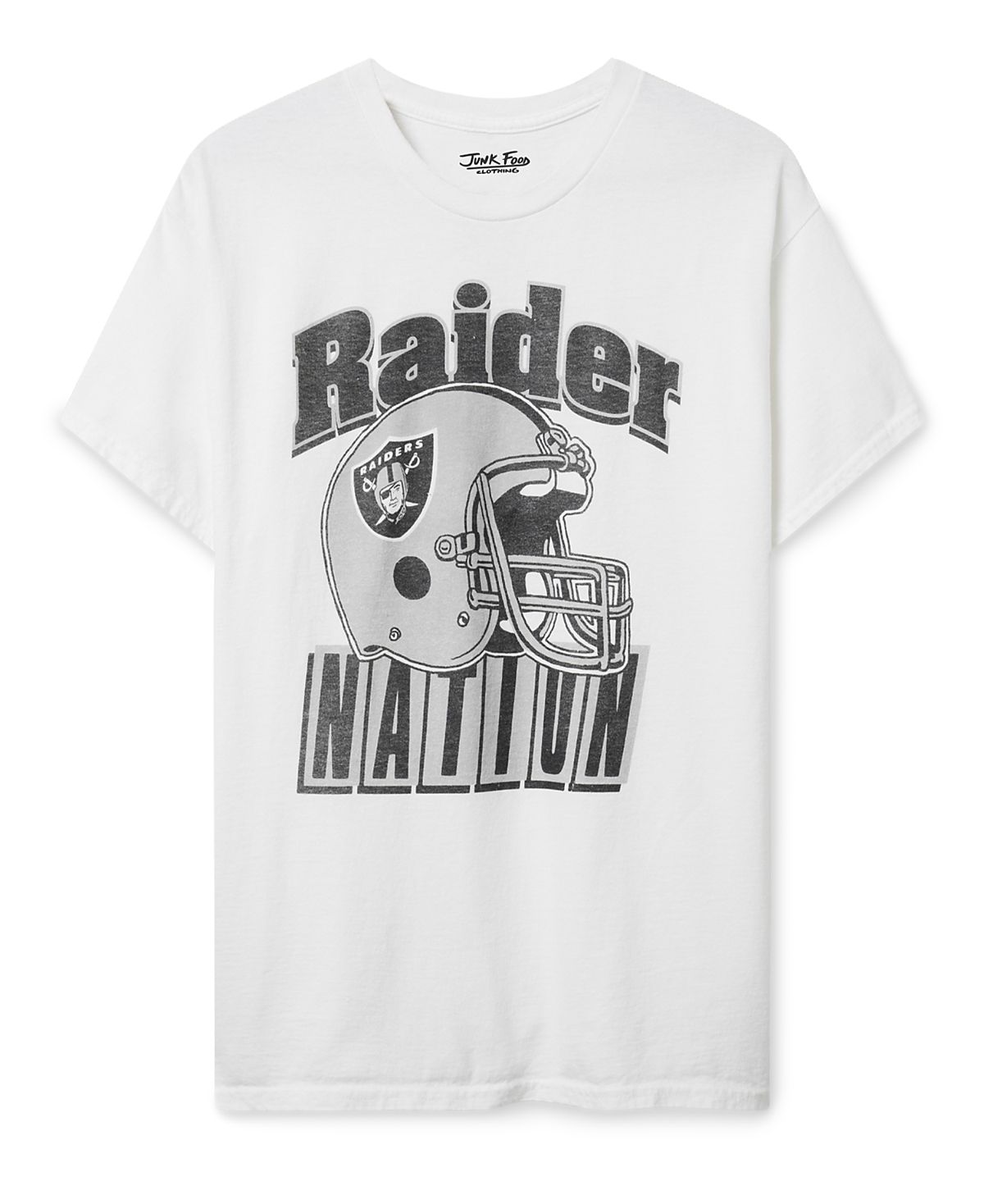 Junk Food Clothing Unisex Las Vegas Raiders Throwback Helmet Tee