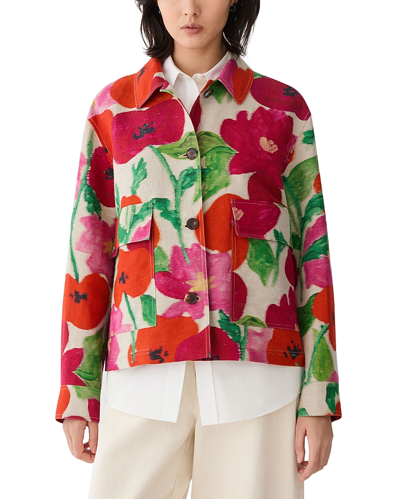 Lafayette 148 New York Floral Workwear Jacket