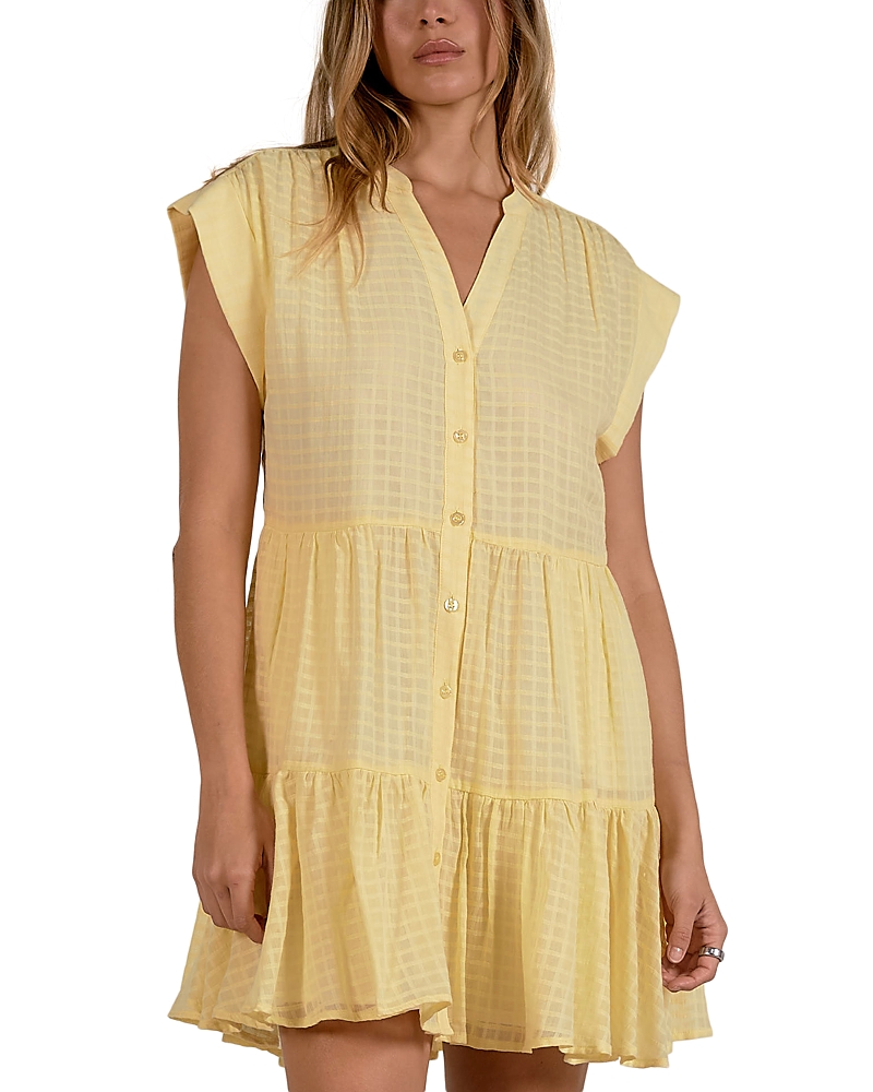 Elan Tiered Cap Sleeve Dress