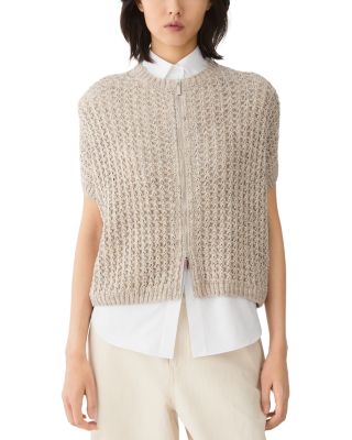 Flax Linen Cotton Open Knit Sweater
