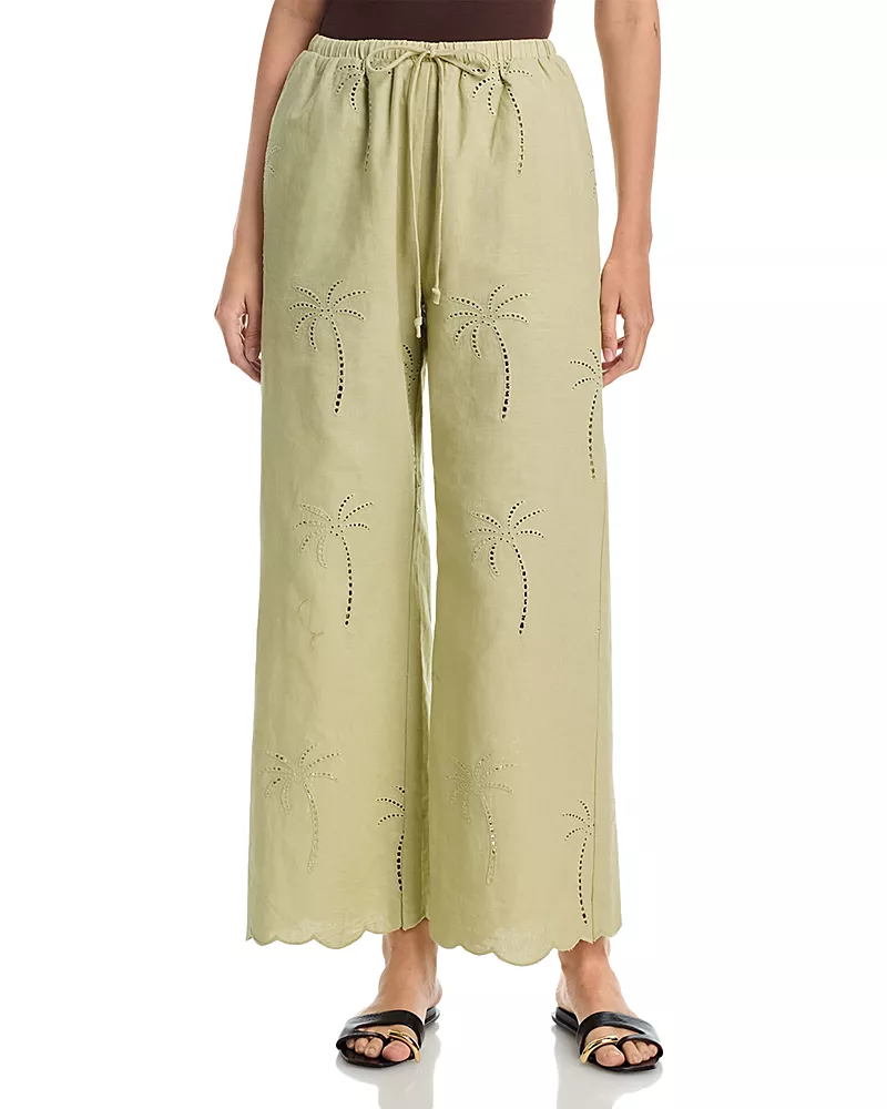 a. ren Ramona Drawstring Eyelet Pants