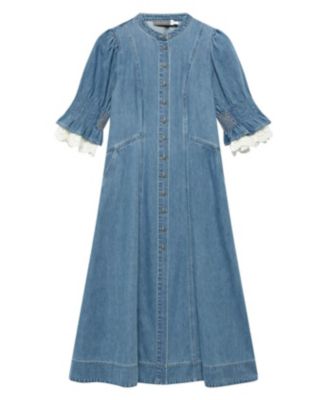 chambray denim dress Buy Avery Midi Vintage Denim Dress - Chambray White & Co. for Sale Online  United States