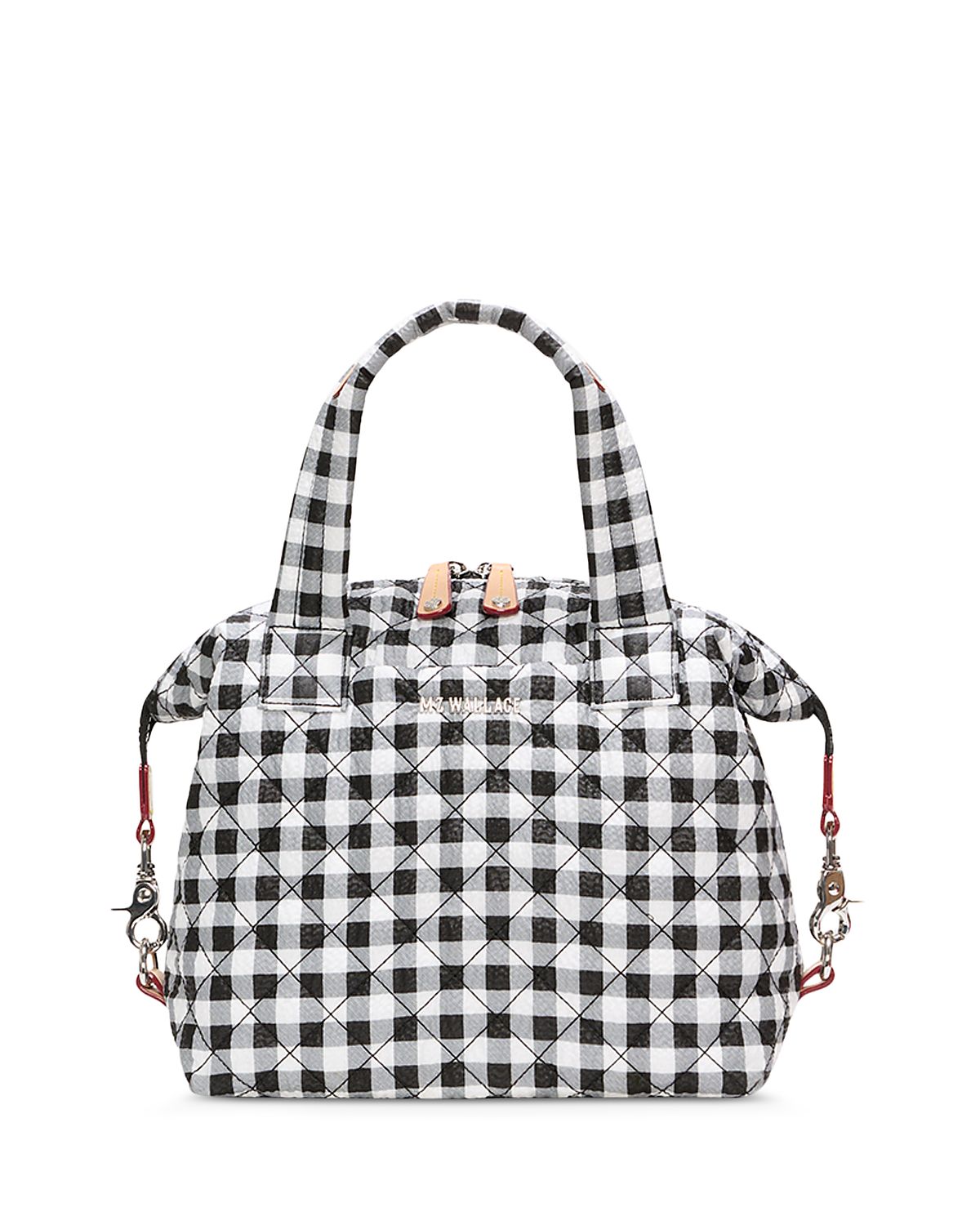 Mz Wallace Sutton Small Gingham Print Crossbody Bag