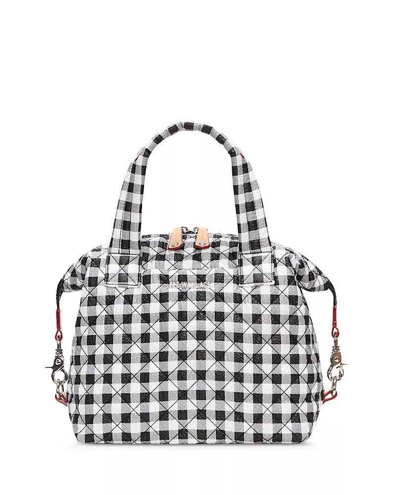 Mz Wallace Sutton Small Gingham Print Crossbody Bag