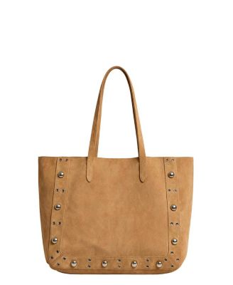  Suede Grommet Tote Bag