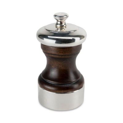 Palace Wood & Silver Plated Salt Mill
