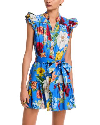 Cora Flutter Sleeve Tie Waist Dress