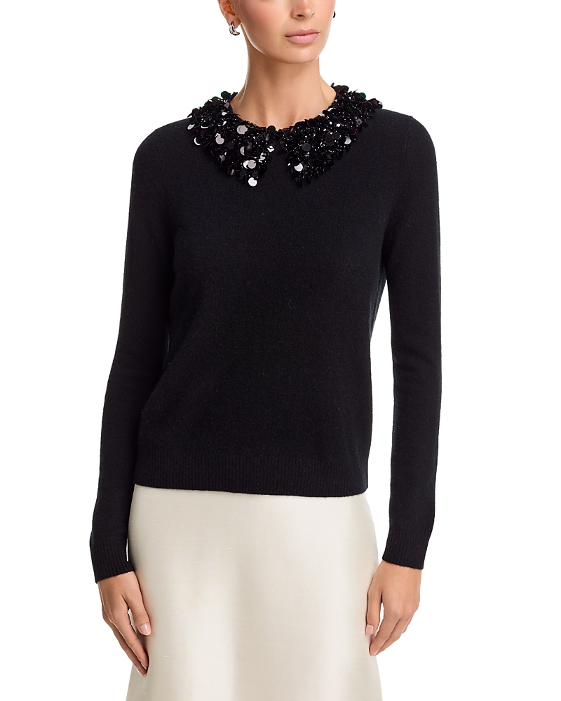 C by Bloomingdale's Cashmere Embellished Crewneck Cashmere Sweater, Exclusive