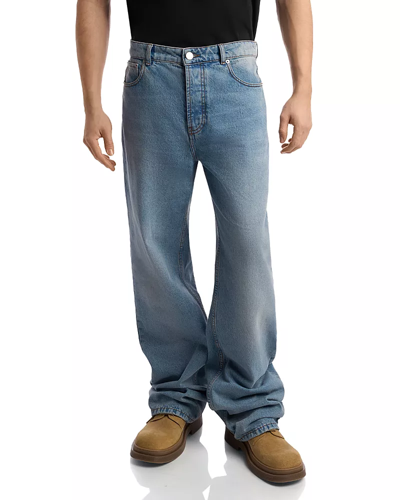 Ami Large Fit 34 Jeans in Blue Denim