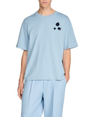 Sandro Flower Flock Graphic T-Shirt
