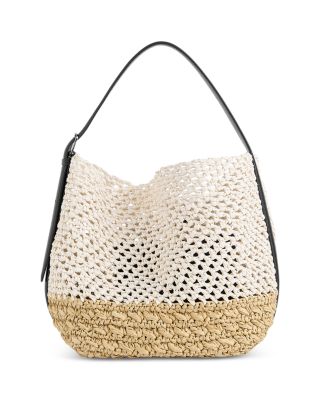 Medium Belted Raffia tote 