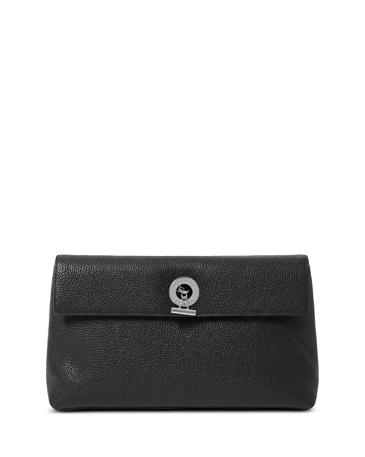 Veronica Beard Anchor Medium Pebbled Leather Clutch