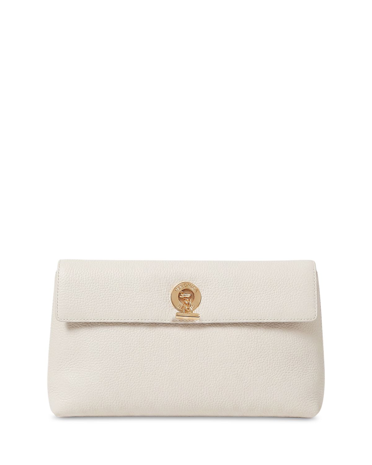 Veronica Beard Anchor Medium Pebbled Leather Clutch
