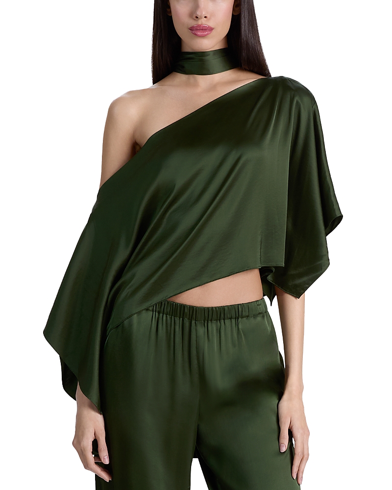 Alice and Olivia Rita Draped Cropped Top
