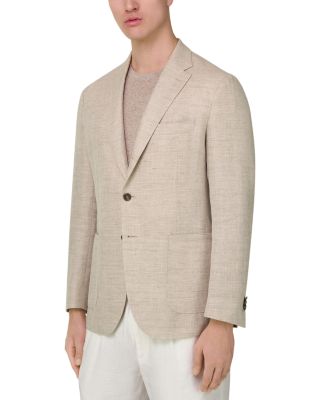 Regular Fit Herringbone Linen Jacket