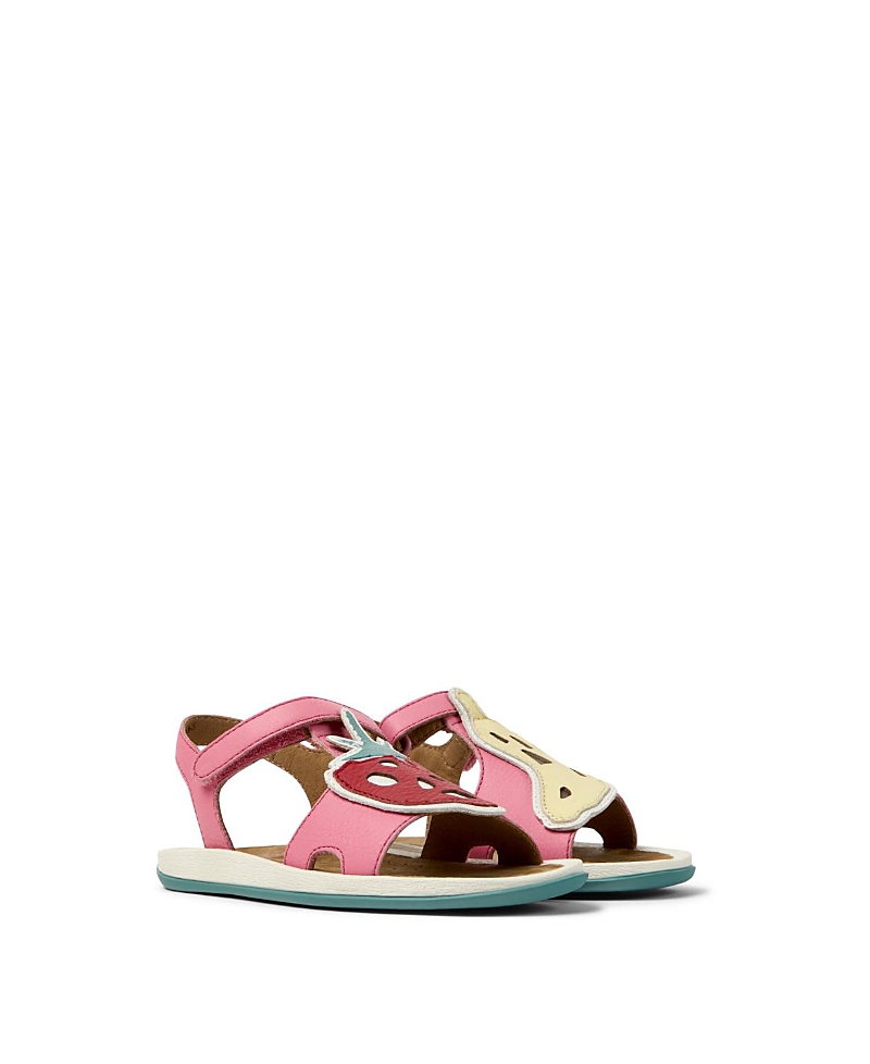 Camper Girls' Bicho Mismatched T-Strap Leather Sandals - Toddler, Little Kid, Big Kid
