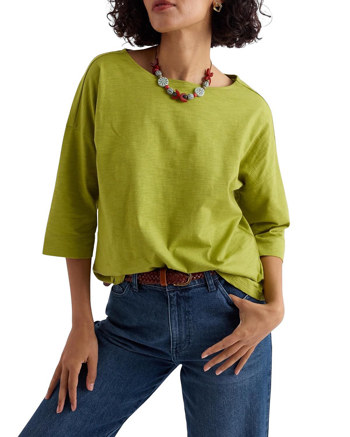 Seasalt Cornwall Tremayne Quay 3/4 Sleeve Jersey T-Shirt