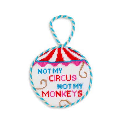 Not My Circus Needlepoint Ornament