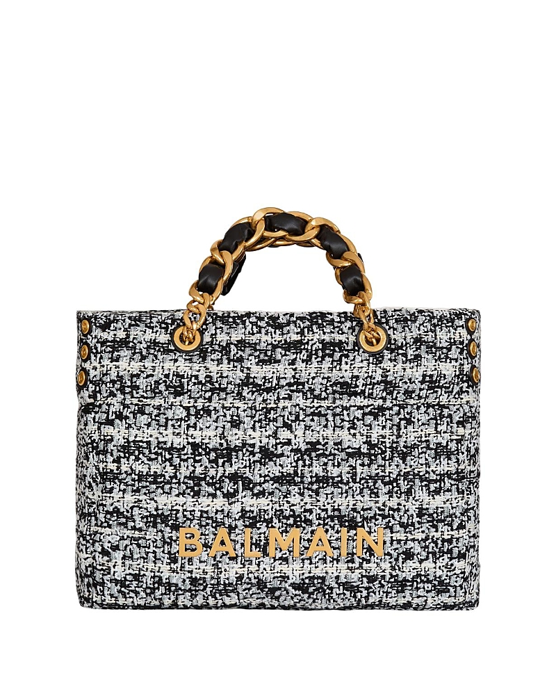 Balmain 1945 Soft Tweed Tote Bag