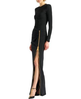 Long Slit Dress with Zip
