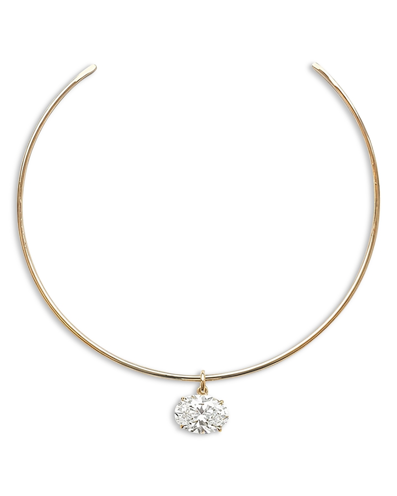 Aqua Cubic Zirconia Structured Pendant Necklace - Exclusive