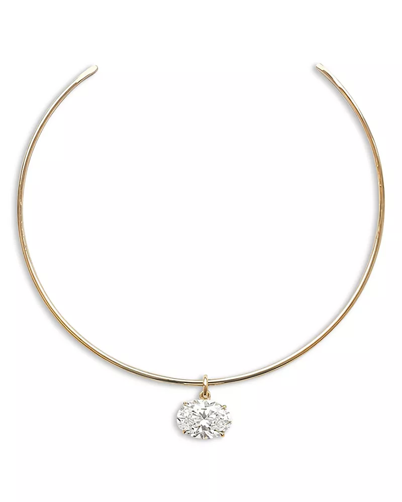 Aqua Cubic Zirconia Structured Pendant Necklace - Exclusive