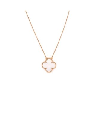  Ginza Edition Magic Alhambra Pendant Necklace 18K Rose Gold and Mother of Pearl, 18.5"