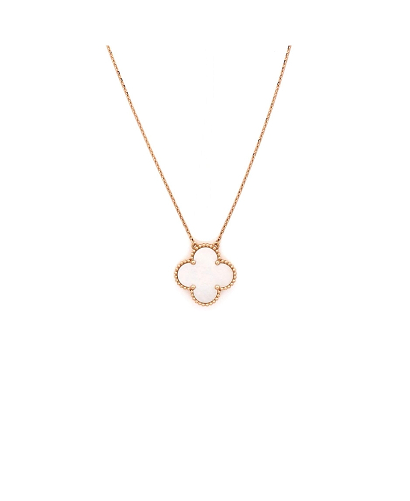 Pre-Owned Van Cleef & Arpels Ginza Edition Magic Alhambra Pendant Necklace 18K Rose Gold and Mother of Pearl, 18.5