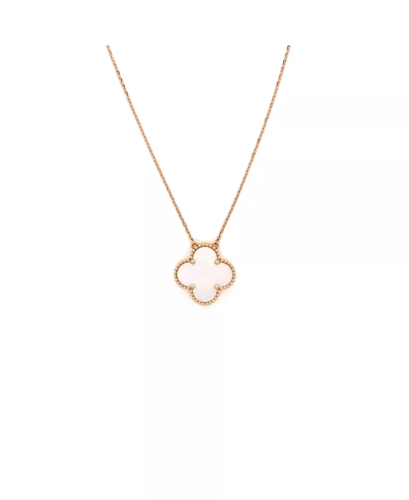 Pre-Owned Van Cleef & Arpels Ginza Edition Magic Alhambra Pendant Necklace 18K Rose Gold and Mother of Pearl, 18.5