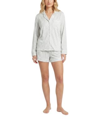  Lavender Lane Long Sleeve & Shorts Bamboo Pajama Set