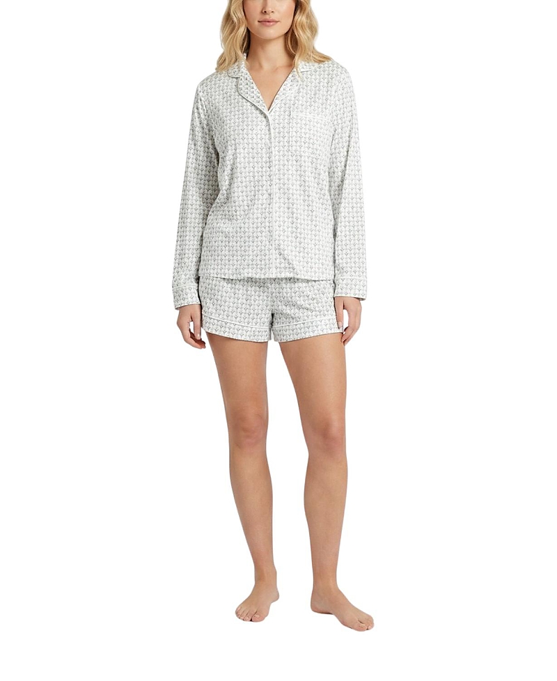 Motette Lavender Lane Long Sleeve & Shorts Bamboo Pajama Set
