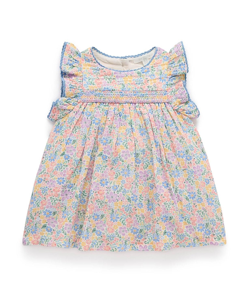 Purebaby Girls' Smocked Dress - Baby