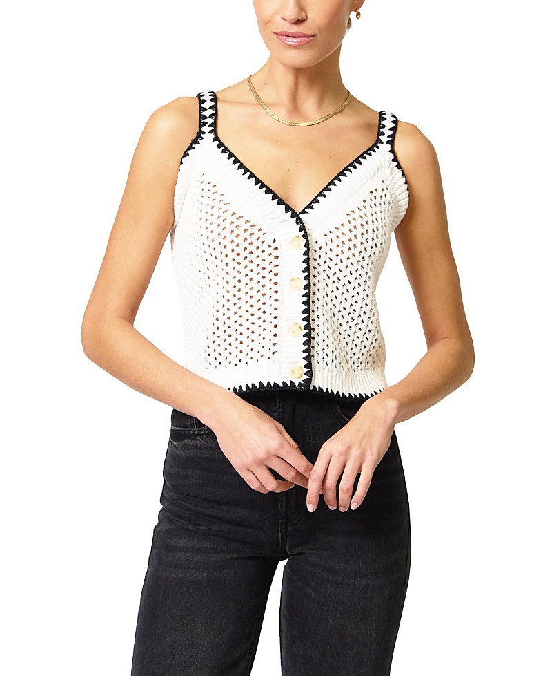 Central Park West Women's Noa Crochet Button Tank