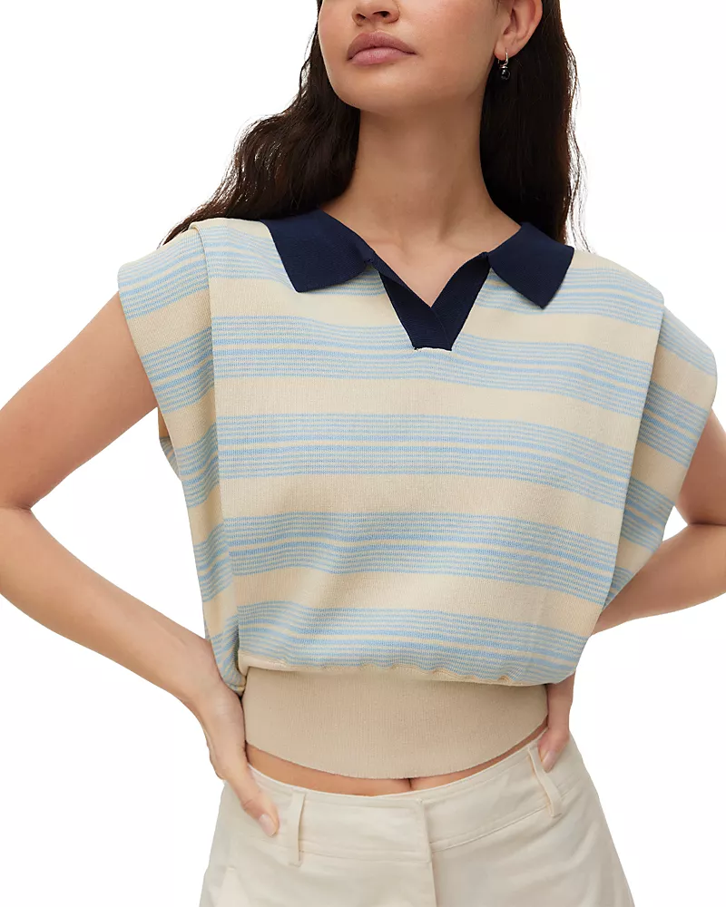 Vero Moda Sleeveless Polo Neck Pullover Sweater
