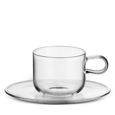 Viva Crystal Coffee Cup and Saucer, Set of 2