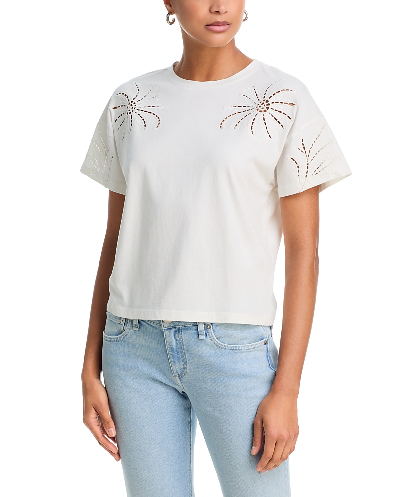 rag & bone Kelly Floral Cut Out Boxy Tee